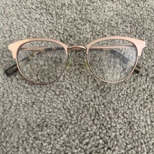 Rose gold metallic glasses